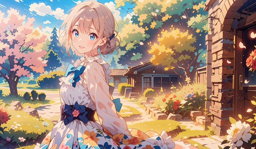 春の訪れとフラワーリボンフリル