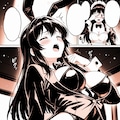 （悪のバニーをお好きなセリフとシチュエーションで倒してください😍）どれも最終的にはハイレグバニー型女戦闘員が悶え！喘ぎ！倒される漫画♪ 4枚目