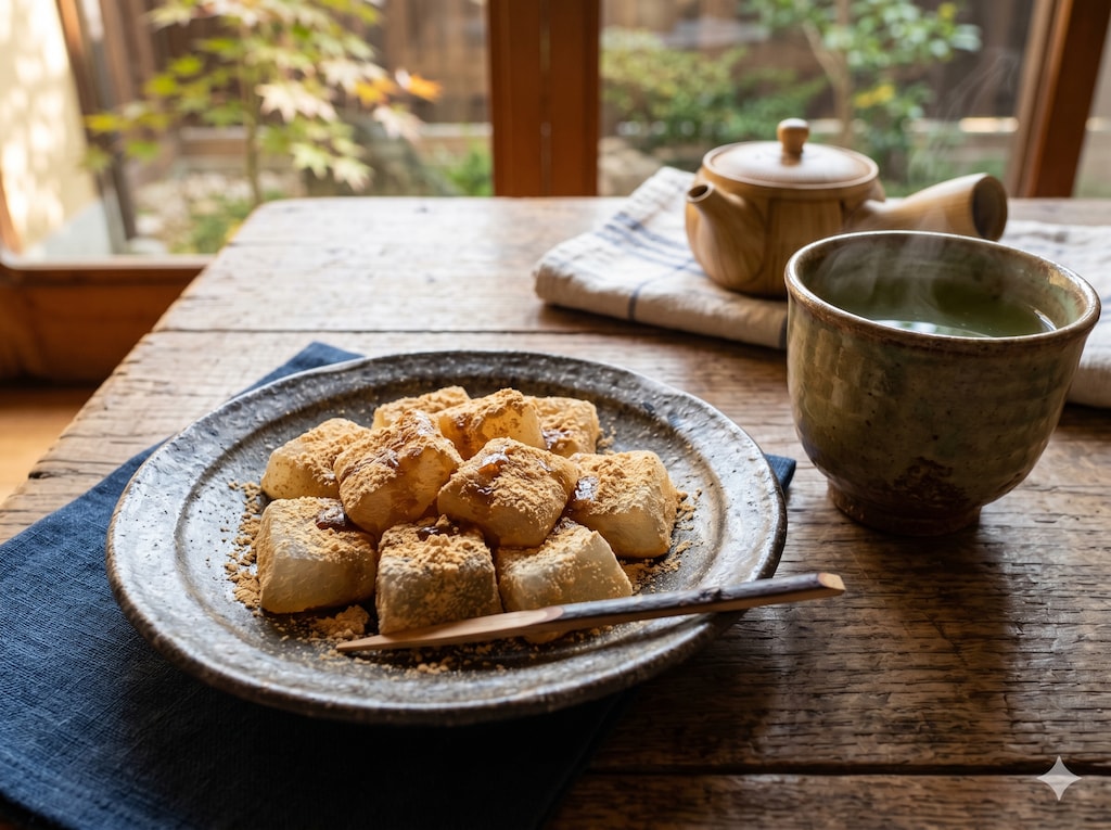 デザートのわらび餅