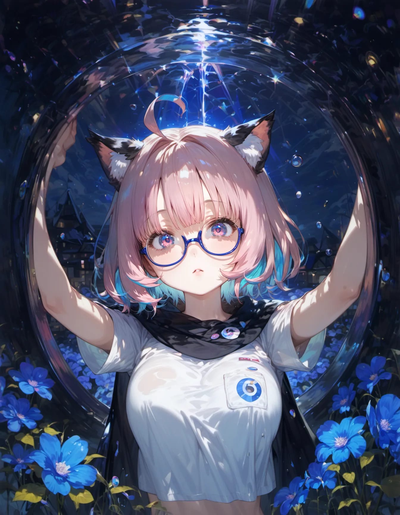 Azure Reflection Garden | の人気AIイラスト・グラビア