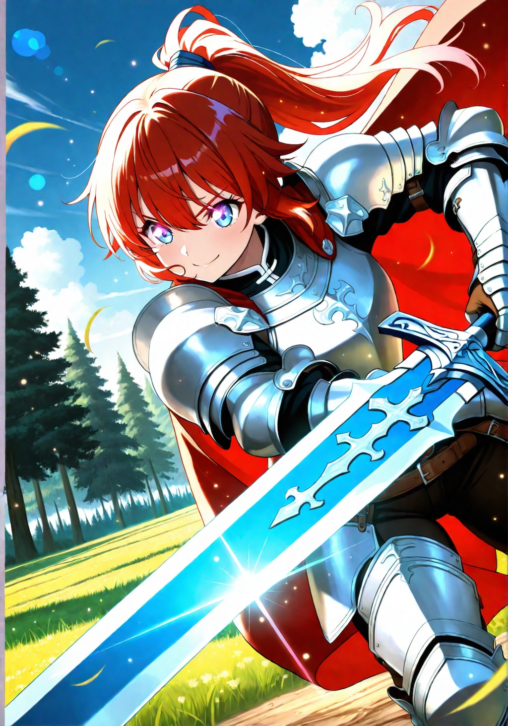 鎧を着てる少女