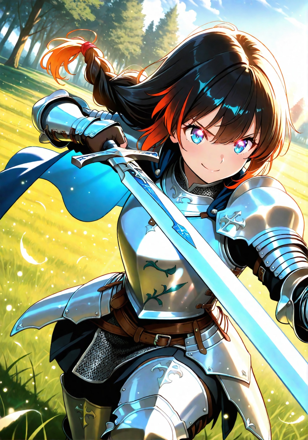 鎧を着てる少女