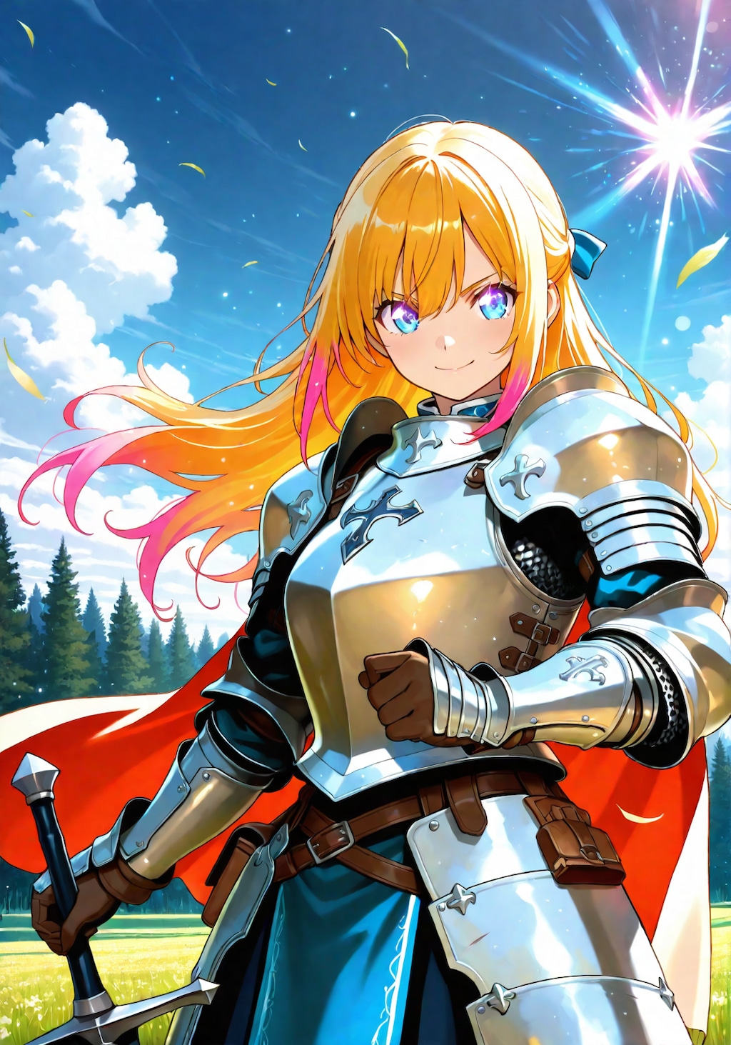 鎧を着てる少女