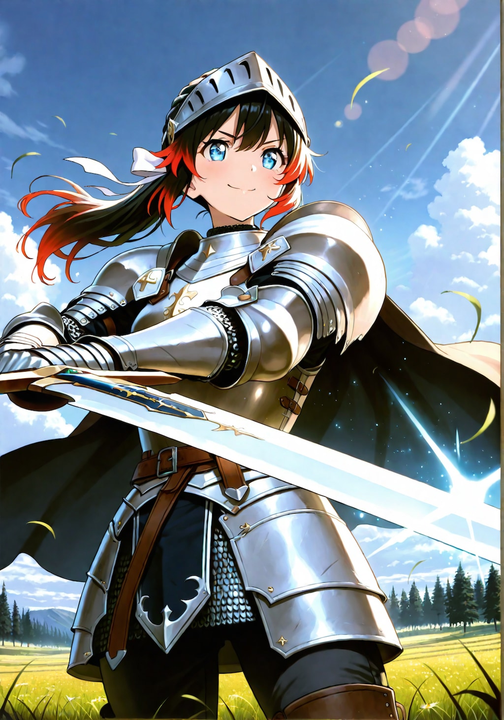 鎧を着てる少女