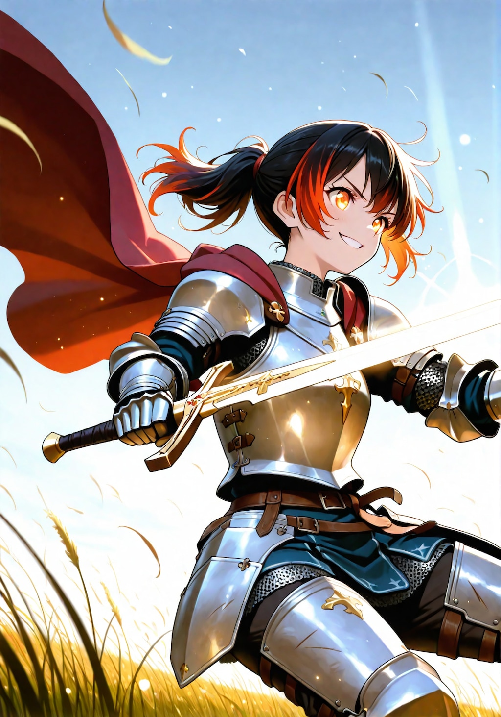 鎧を着てる少女