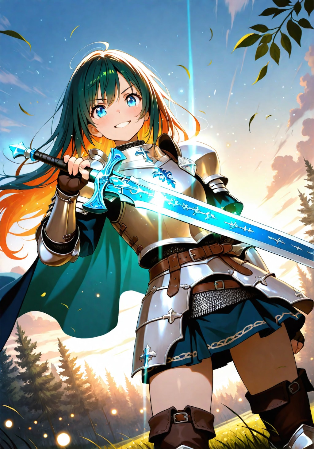 鎧を着てる少女