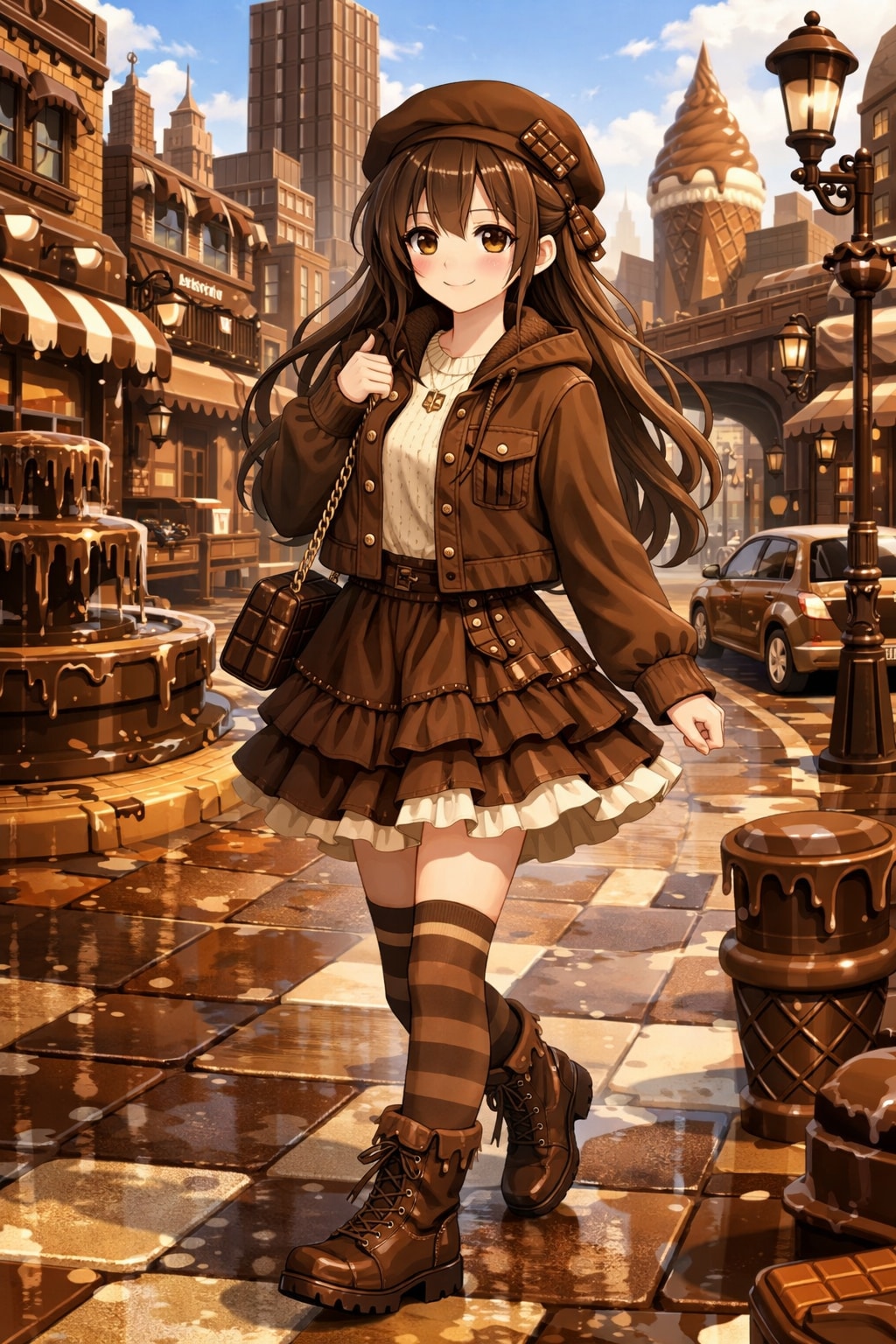 チョコレートの街 | の人気AIイラスト・グラビア