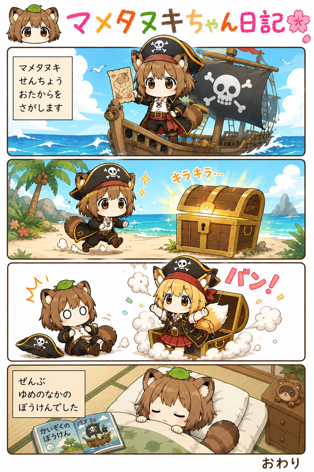 漫画マメタヌキちゃん日記