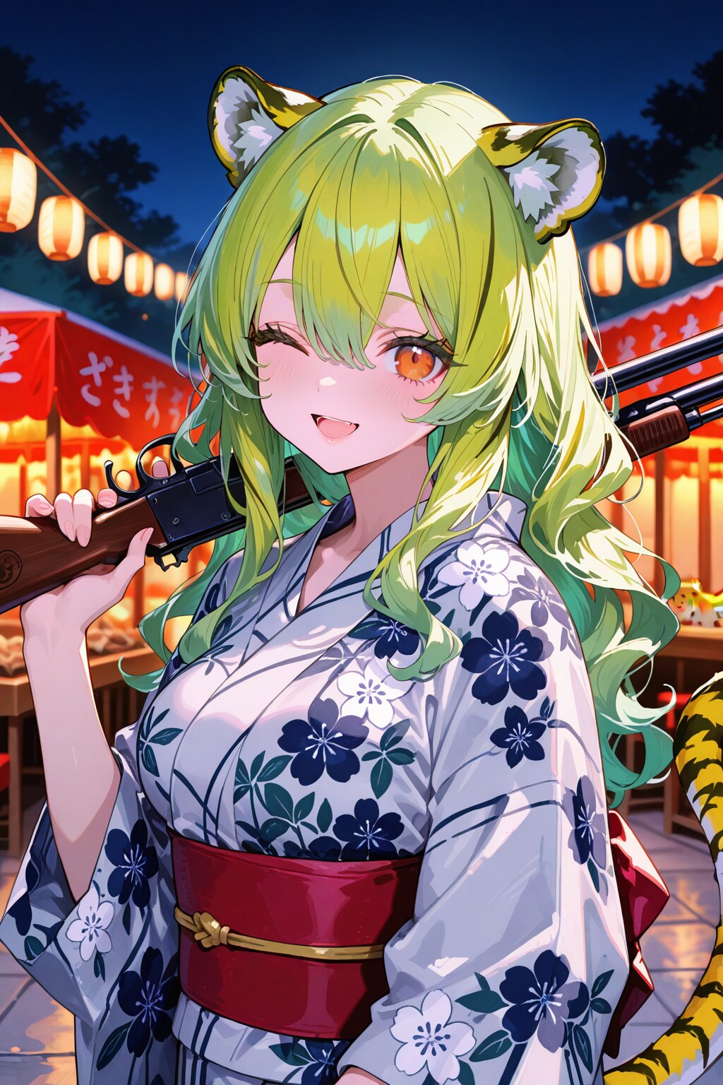 和風「祭りと射的」
