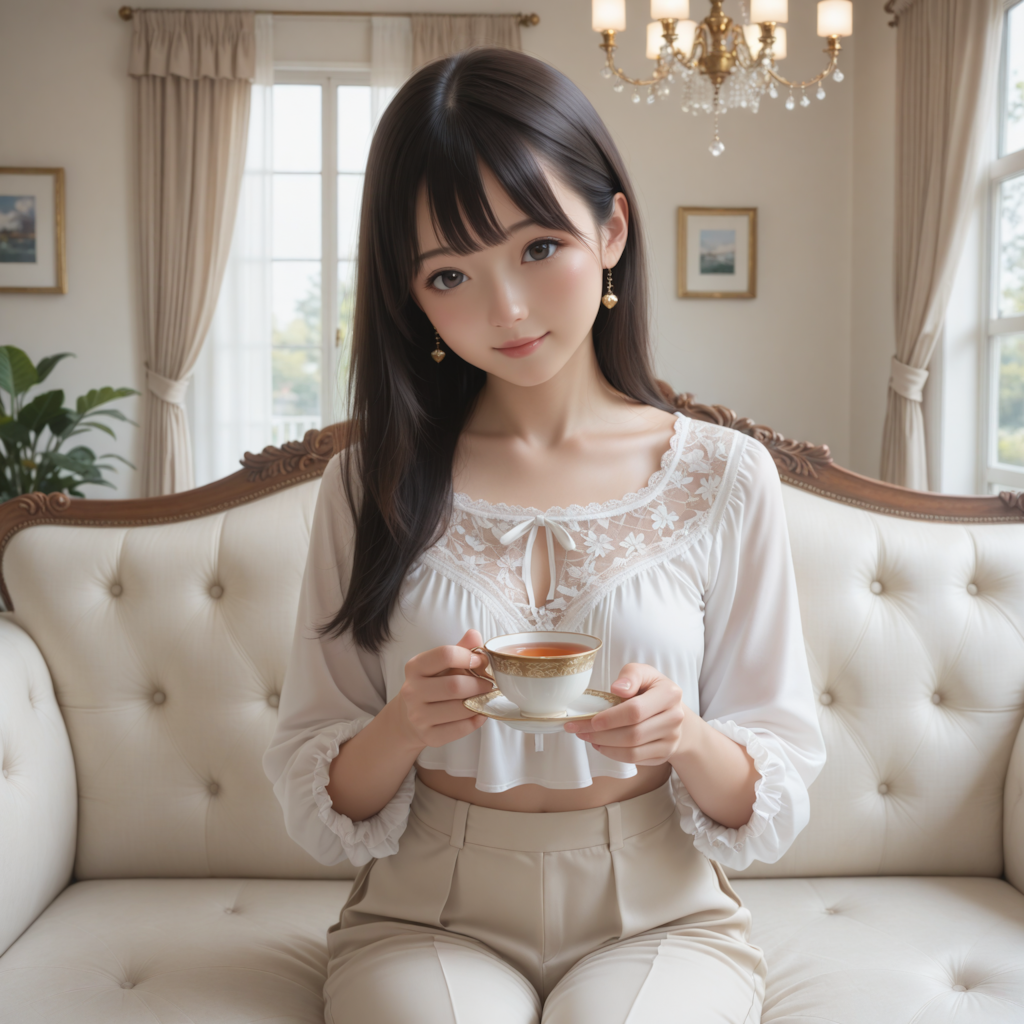 お嬢様　くつろぐ