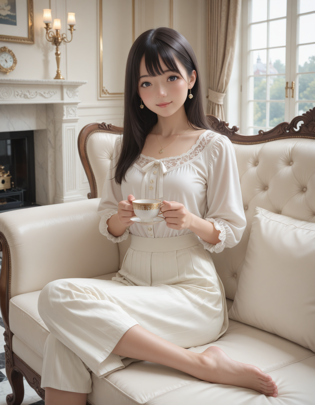 お嬢様　くつろぐ