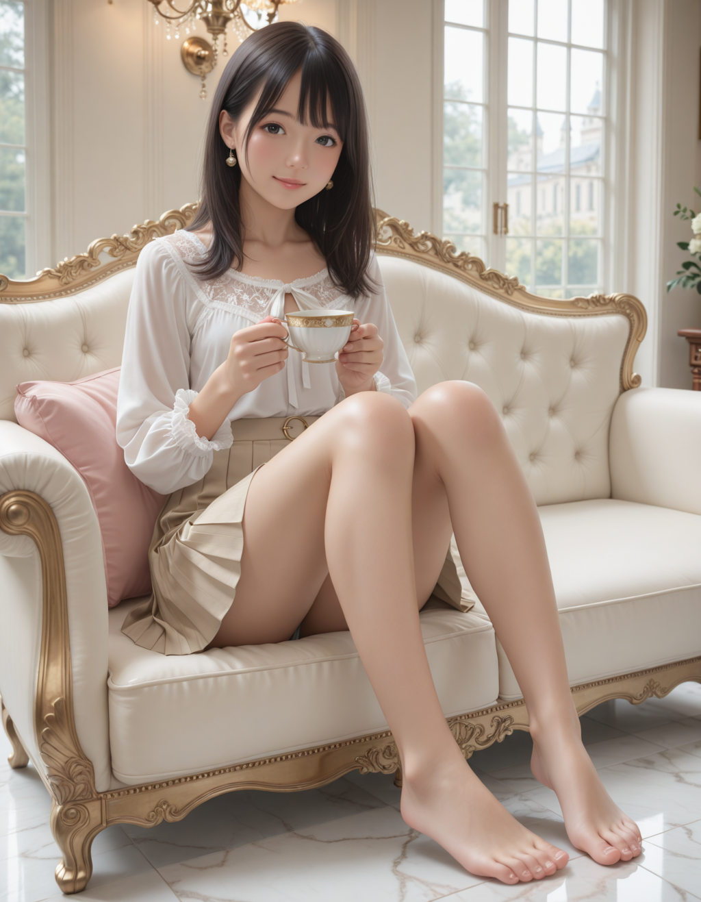 お嬢様　くつろぐ