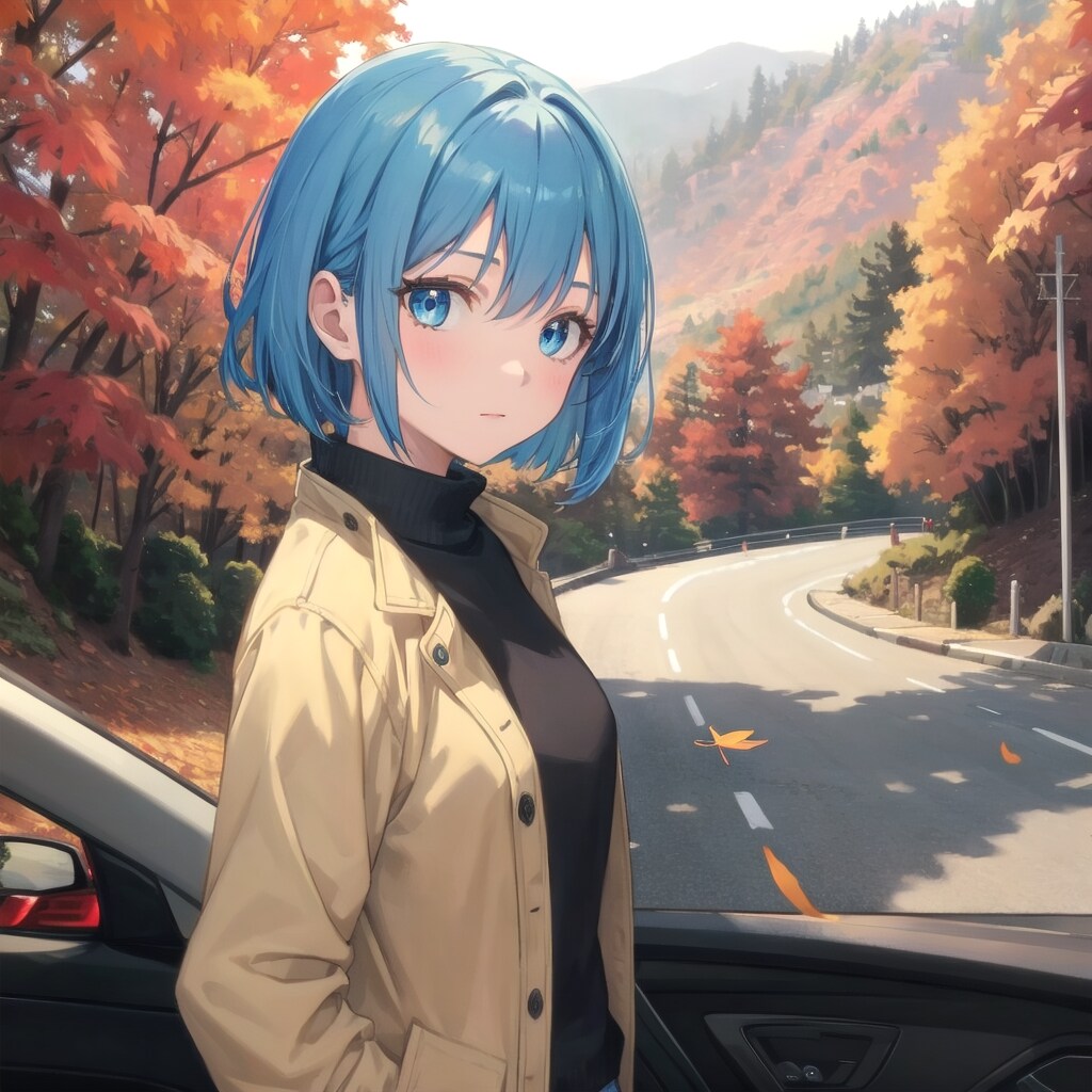 カーブの先の景色(生成失敗？) | の人気AIイラスト・グラビア