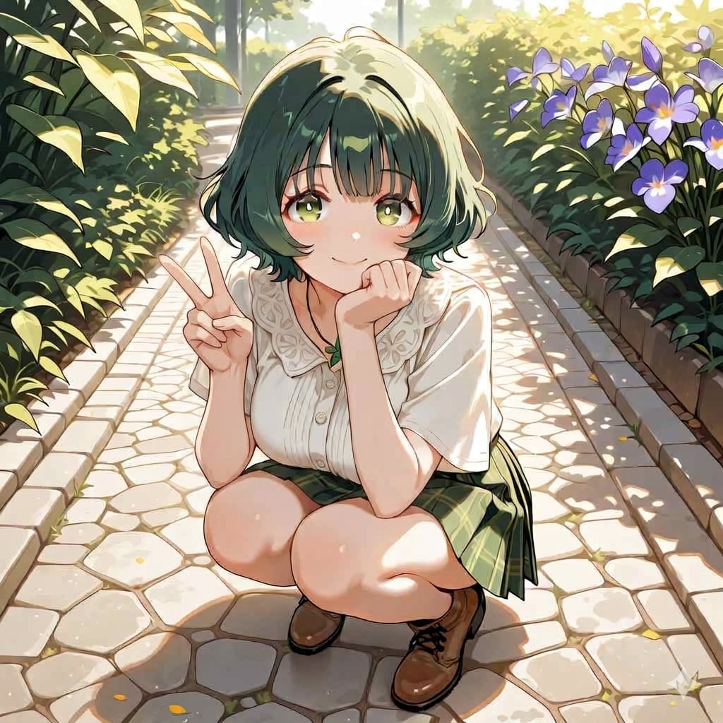 芽生ちゃんのしゃがみ✌(BONSAI_Ver)