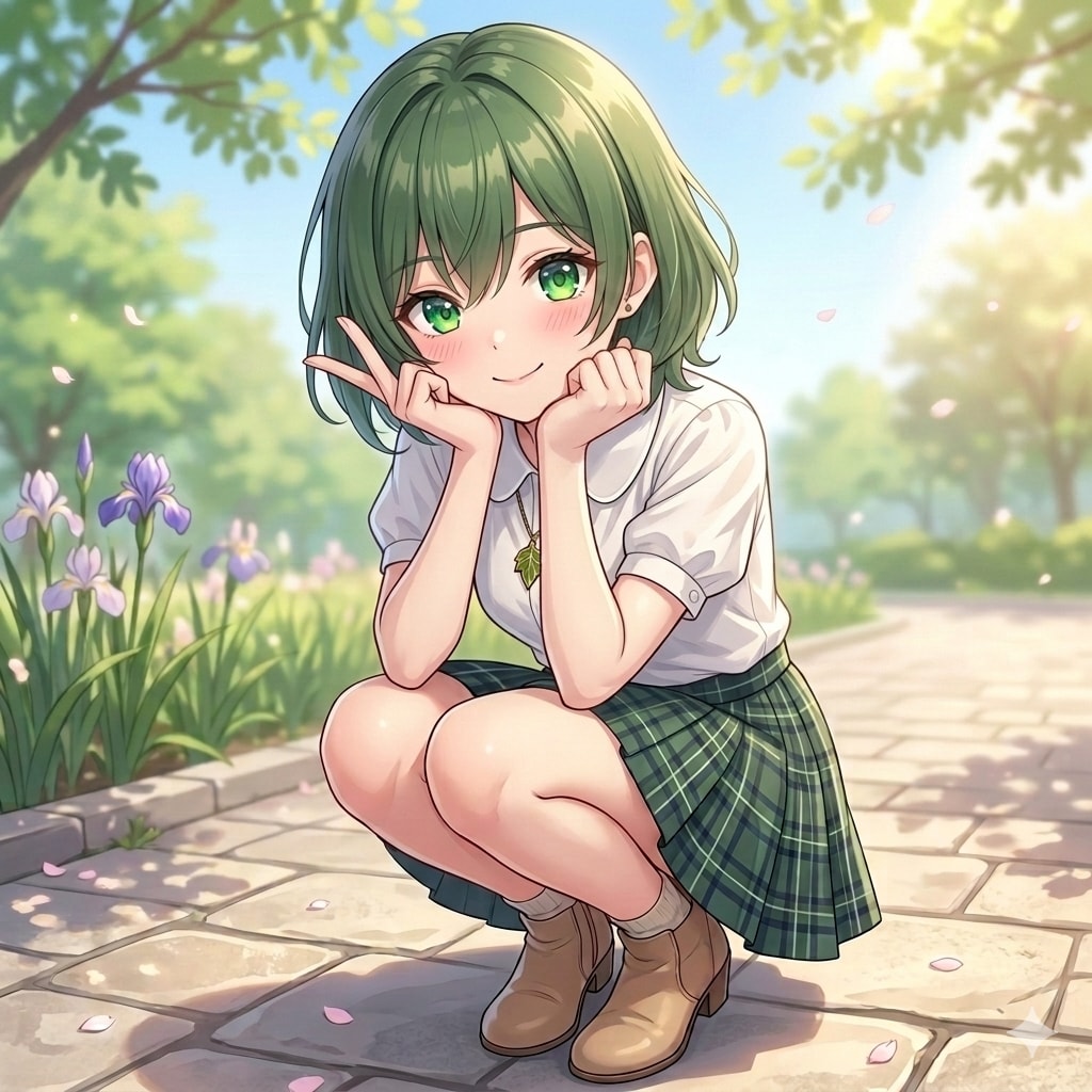 芽生ちゃんのしゃがみ✌(BONSAI_Ver)