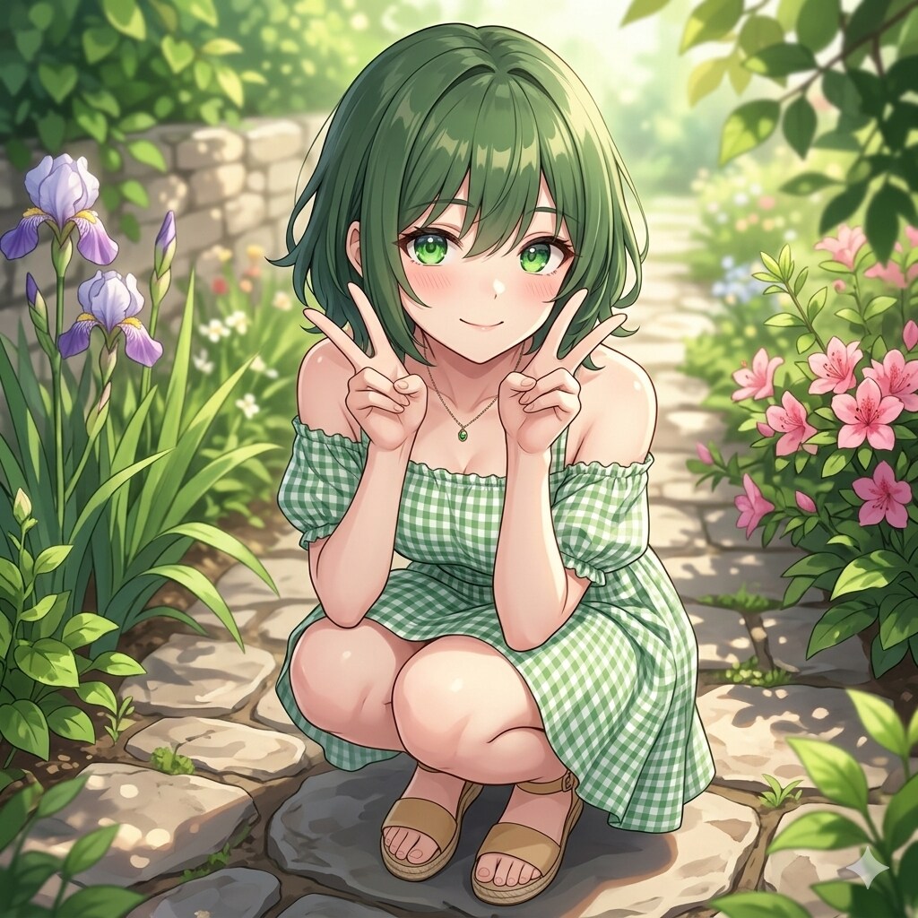 芽生ちゃんのしゃがみ✌(BONSAI_Ver)