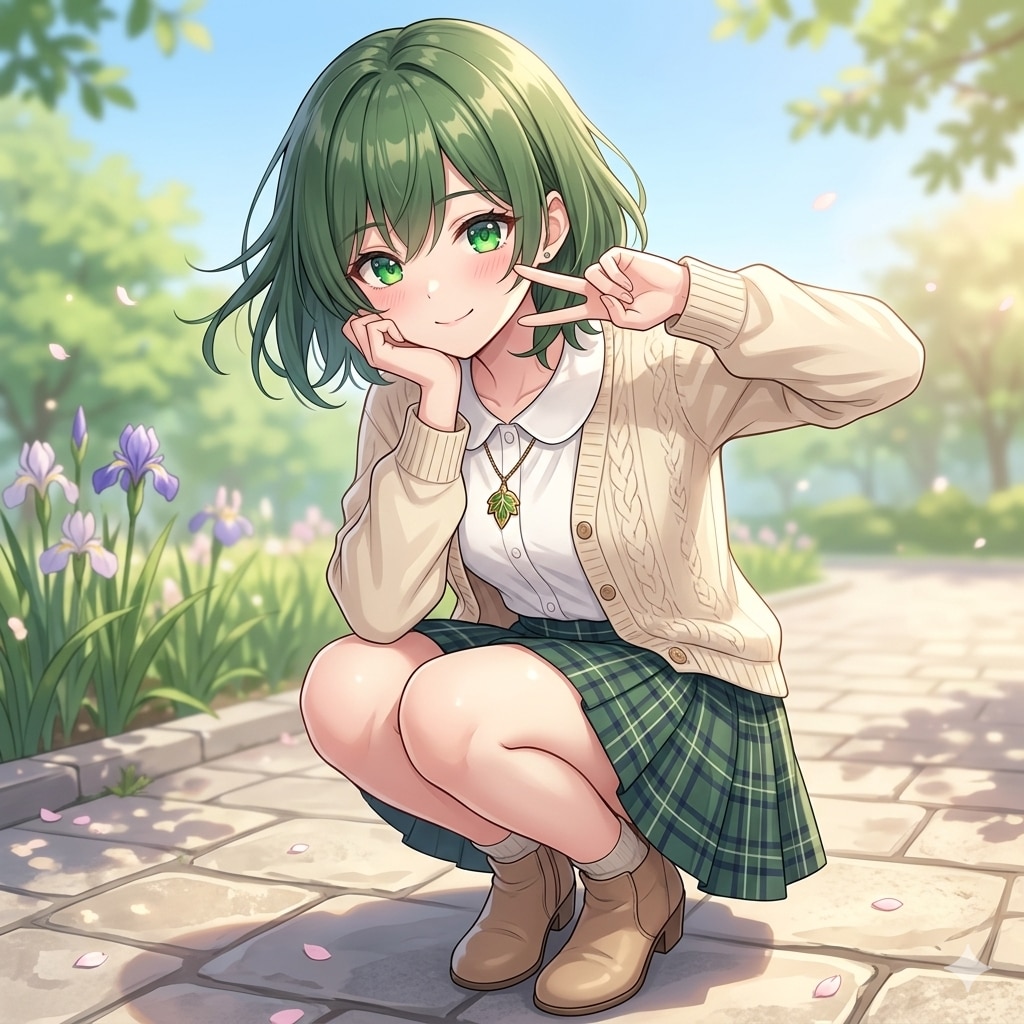 芽生ちゃんのしゃがみ✌(BONSAI_Ver)