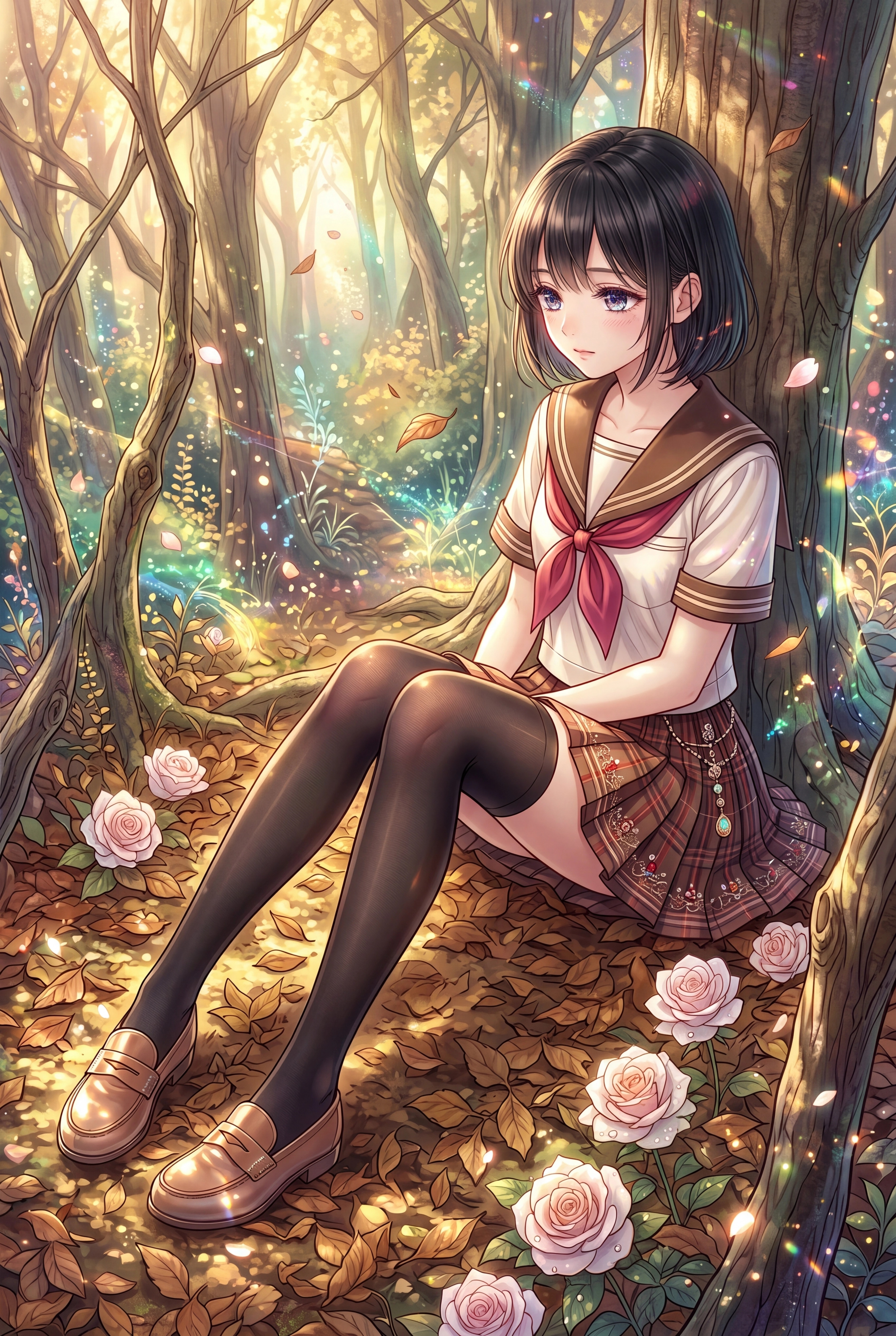 木漏れ日の静寂の中で | の人気AIイラスト・グラビア