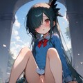 はいてないちっちゃいカラス娘さん 4枚目