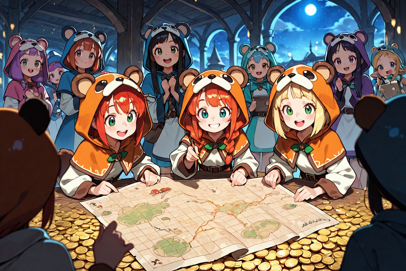 【All0407d】冒険者宿屋に泊まり、ベッドの上で今日の冒険の反省会（モデル: BONSAI） | の人気AIイラスト・グラビア