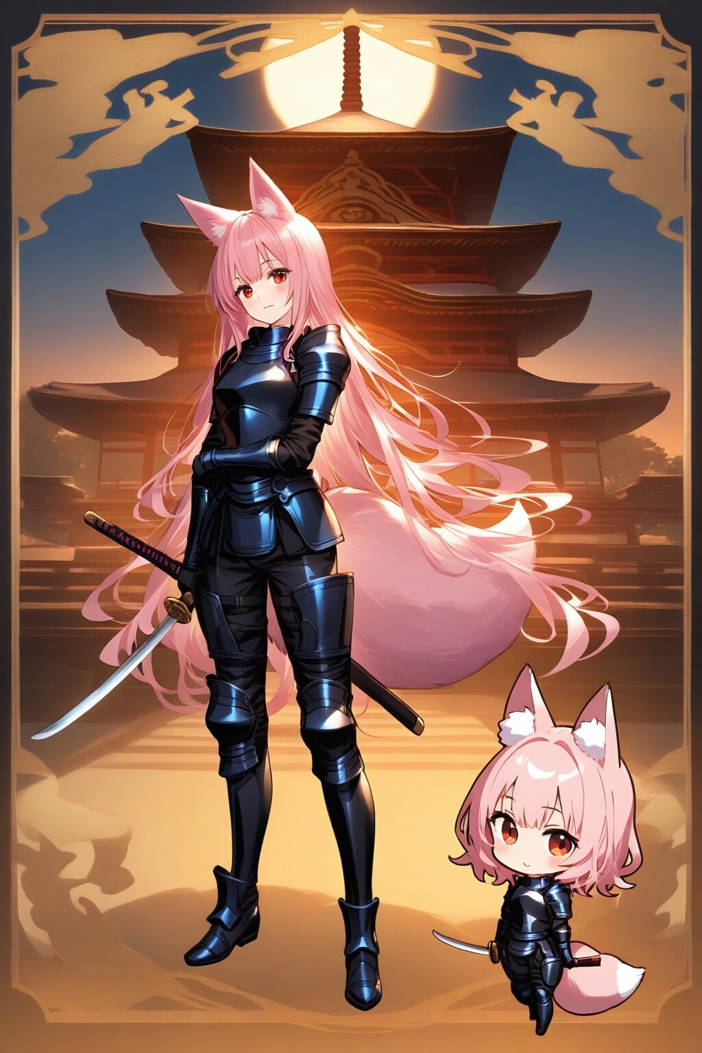 鎧の狐、心に炎 | の人気AIイラスト・グラビア