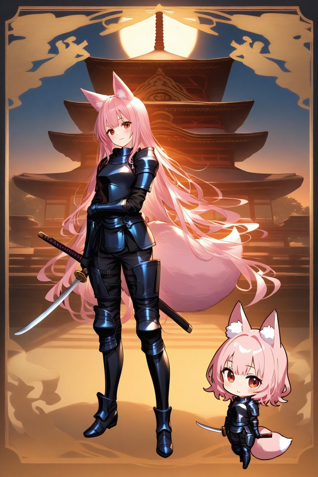 鎧の狐、心に炎