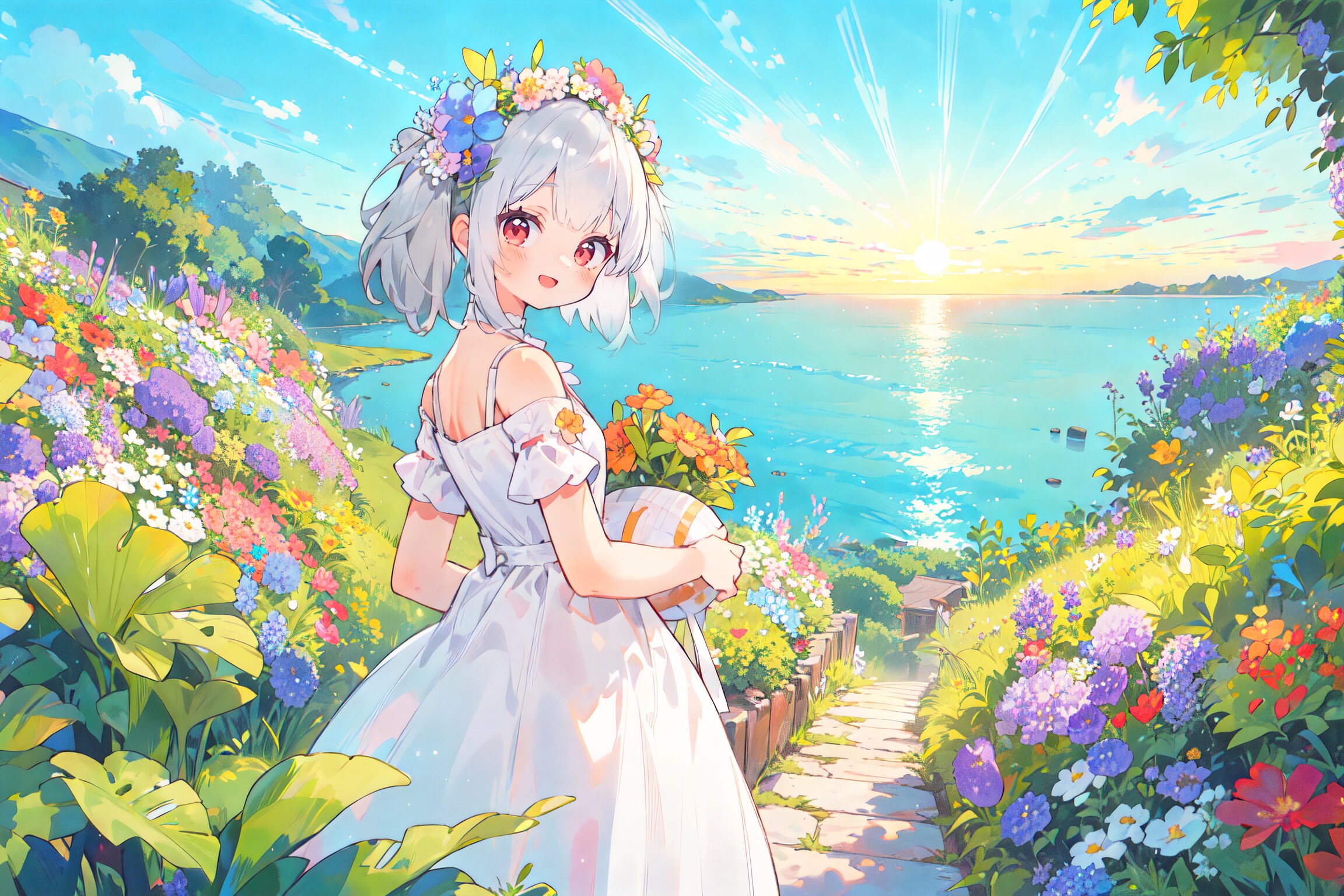白ドレスのツインテちゃん