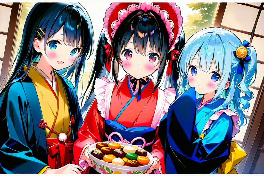 和風ロリータ喫茶の従業員、和の心のおもてなし_20250606