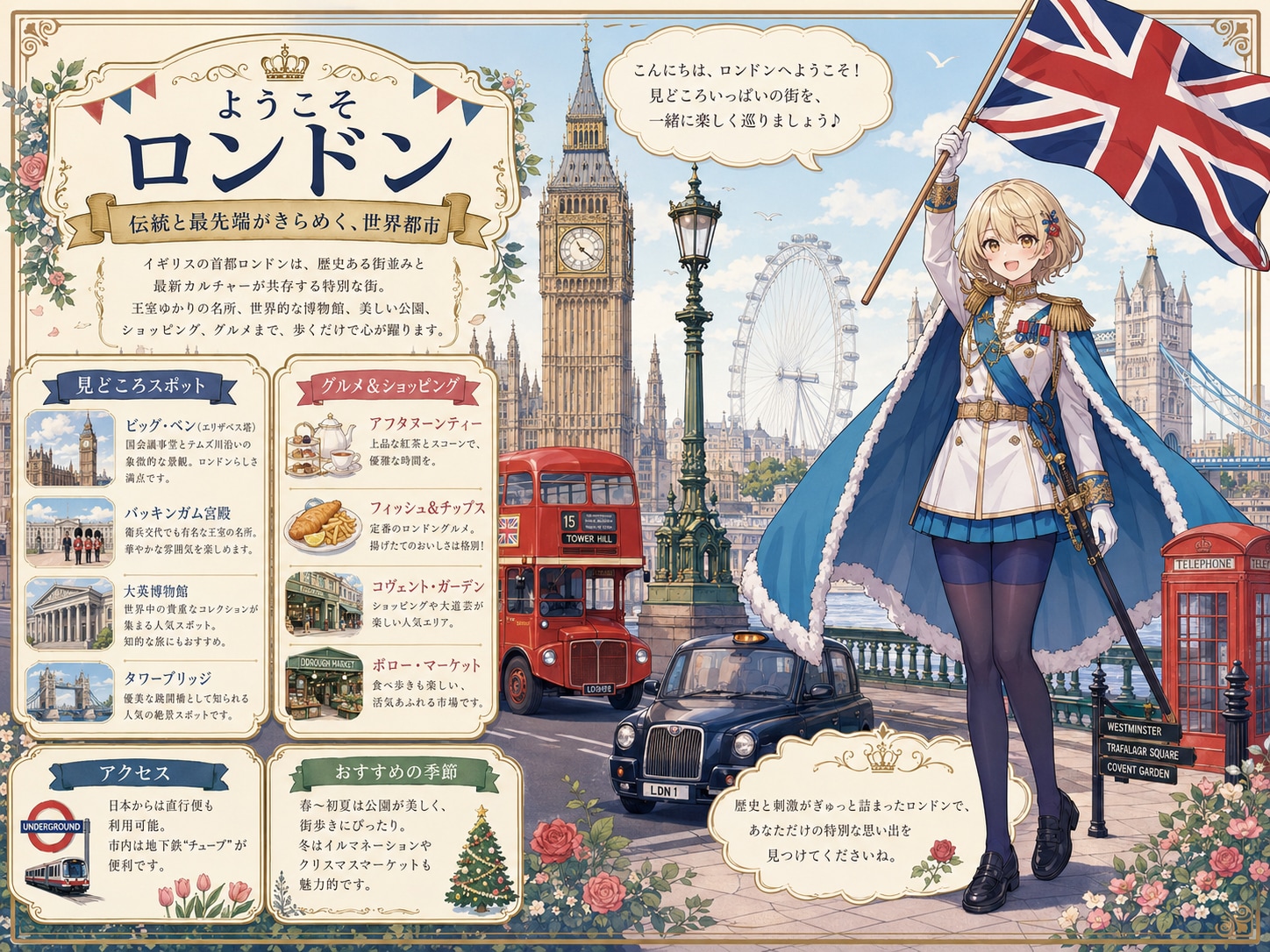 栄光ちゃんと行く、イギリス探訪 | の人気AIイラスト・グラビア