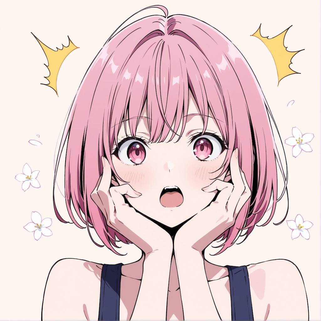 驚く桃子