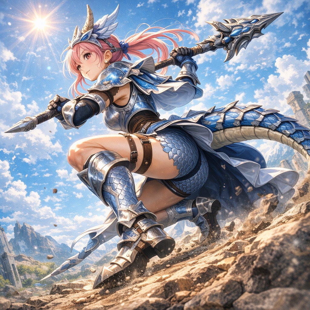 竜騎士レナの跳躍 | の人気AIイラスト・グラビア