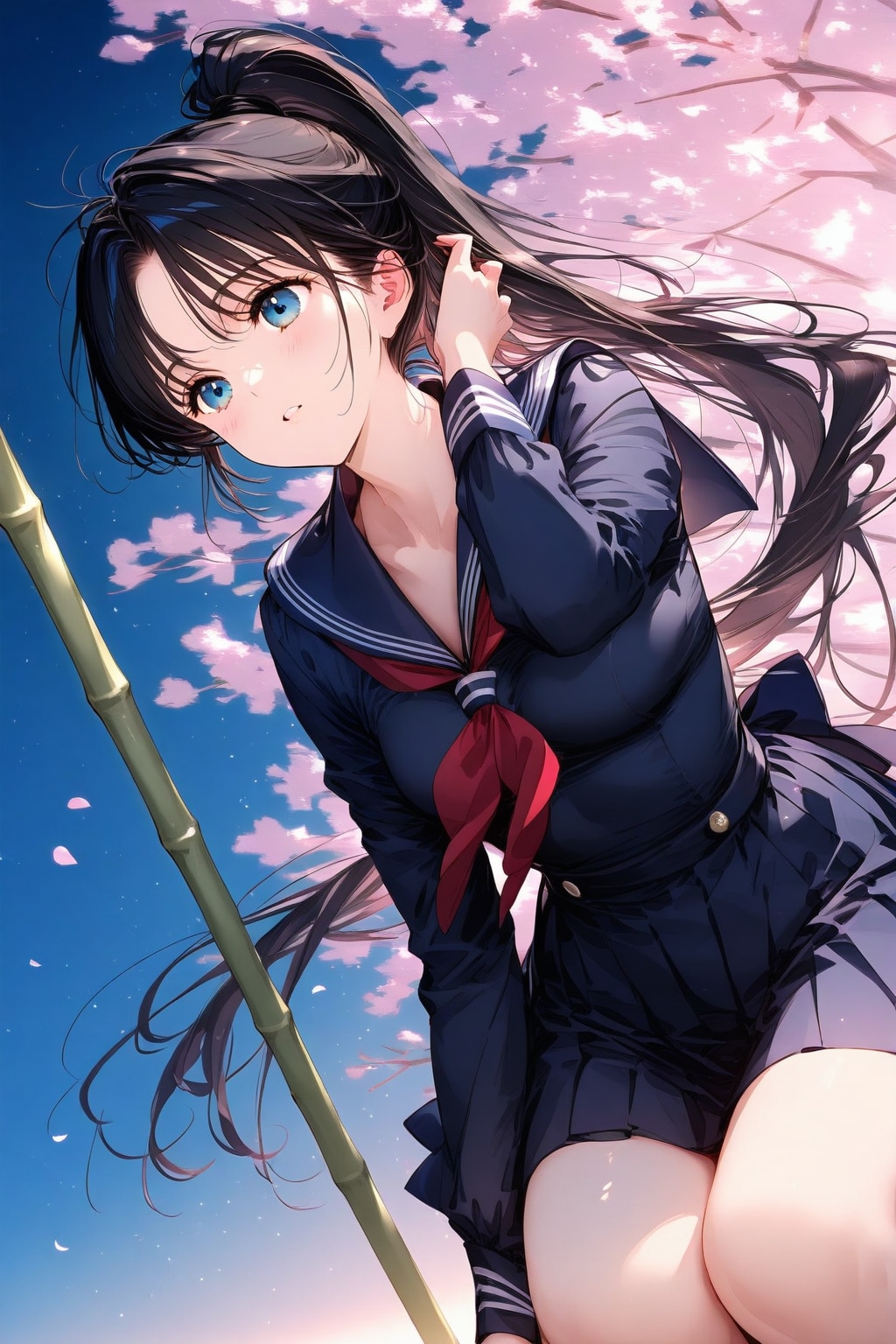 桜とセーラー服