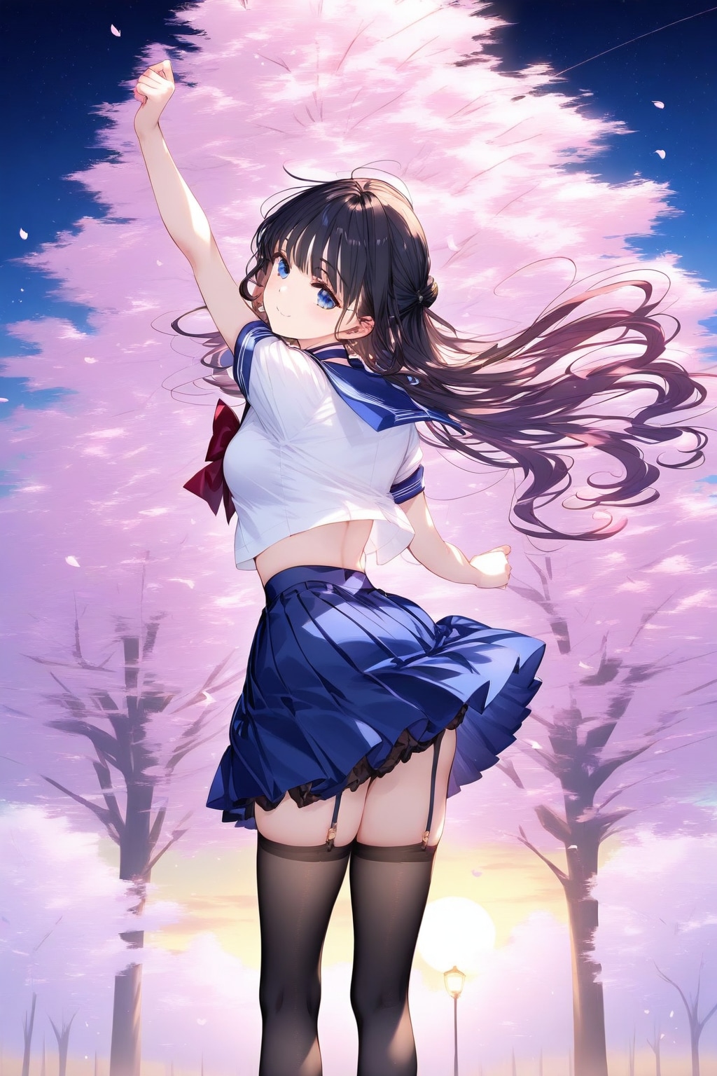 桜とセーラー服