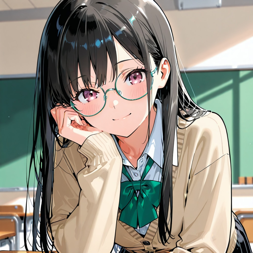 メガネっ娘ちゃん入学 | の人気AIイラスト・グラビア