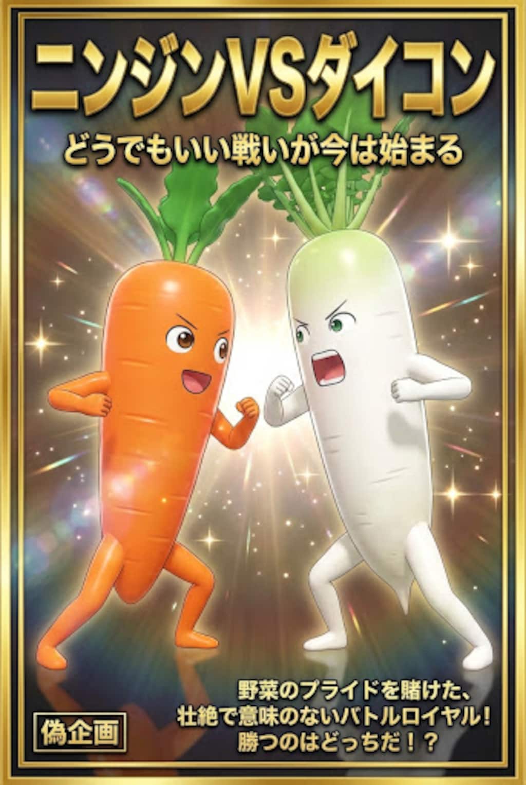 偽アニメ企画　ニンジンVSダイコン