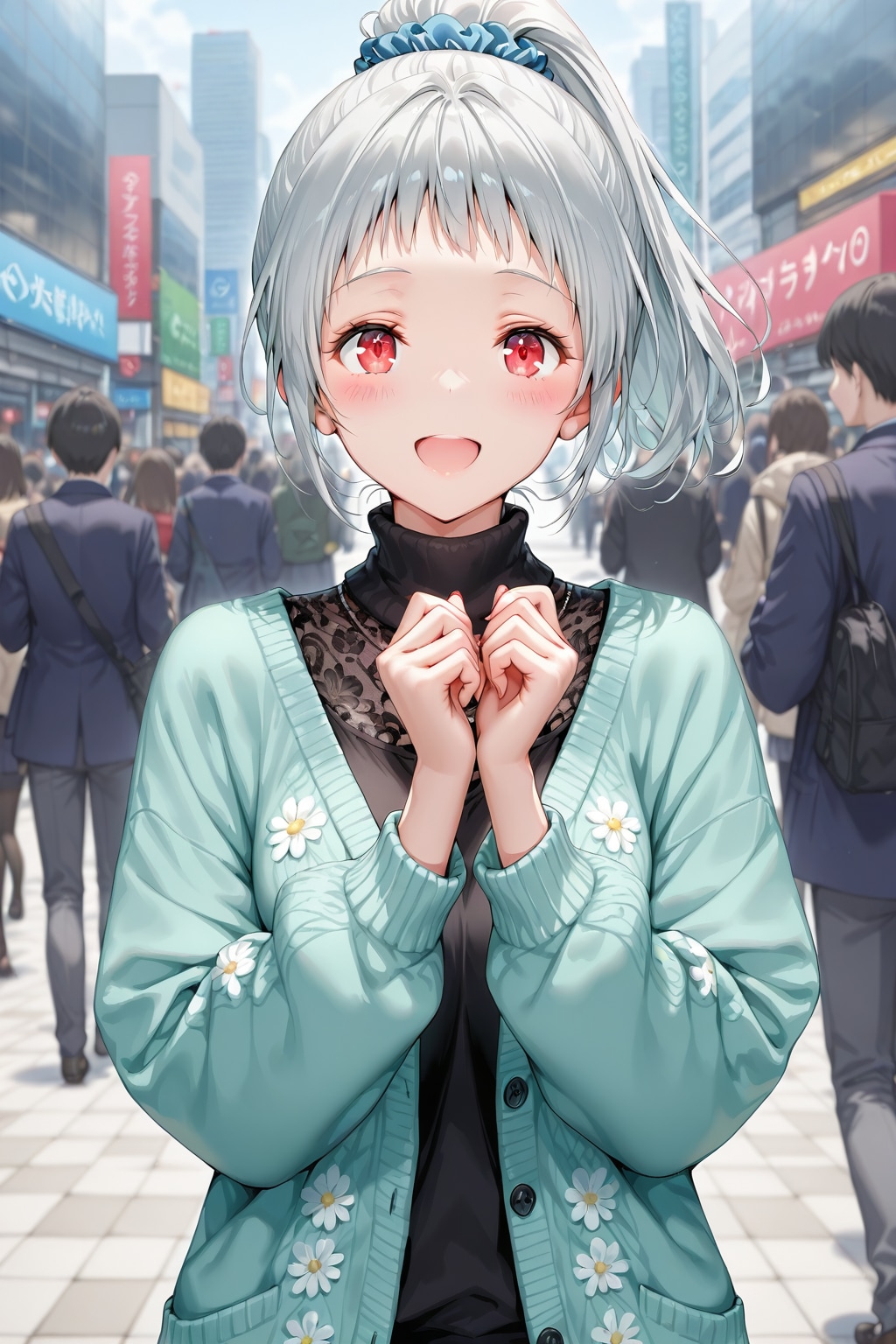 春っぽいカーディガンの雛菊ちゃん | の人気AIイラスト・グラビア