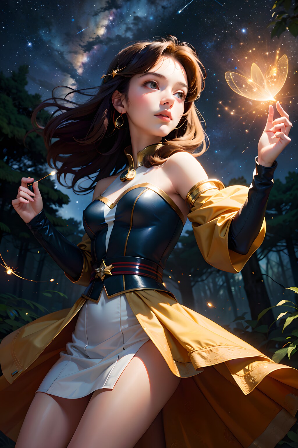 真夜中、夢、夢、森