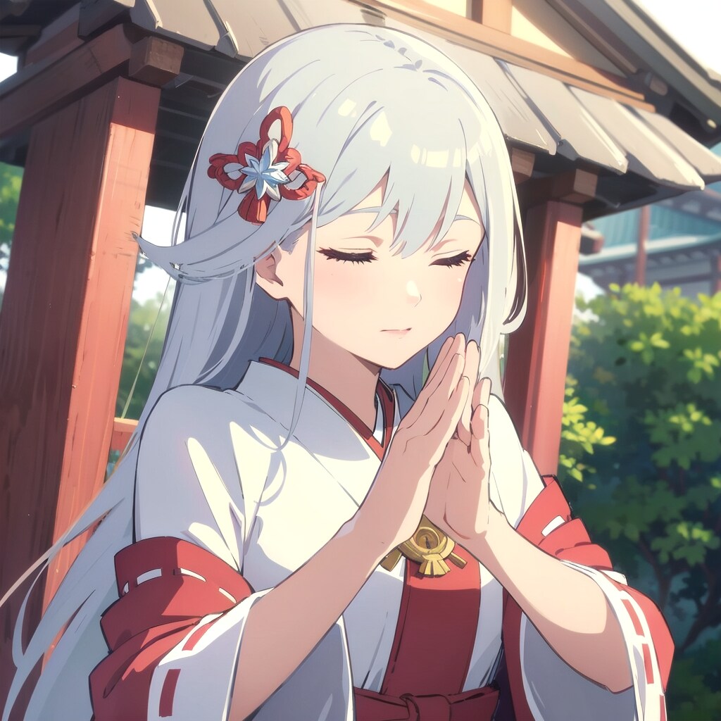 挨拶を行うダイアモンドの巫女さん