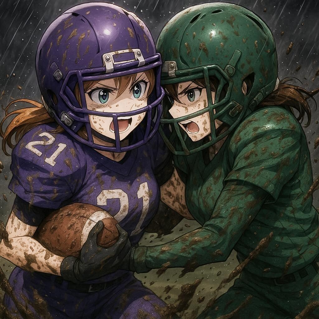 🏈泥まみれの女子アメフト 154