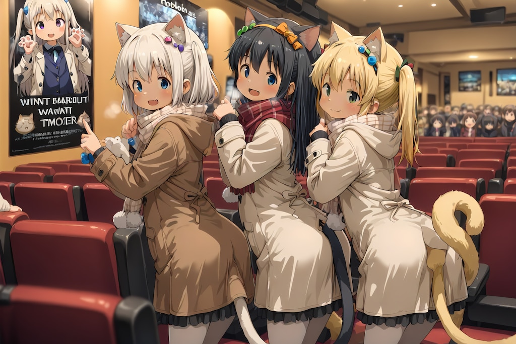 ほらほら、私達の席、こっちだよ