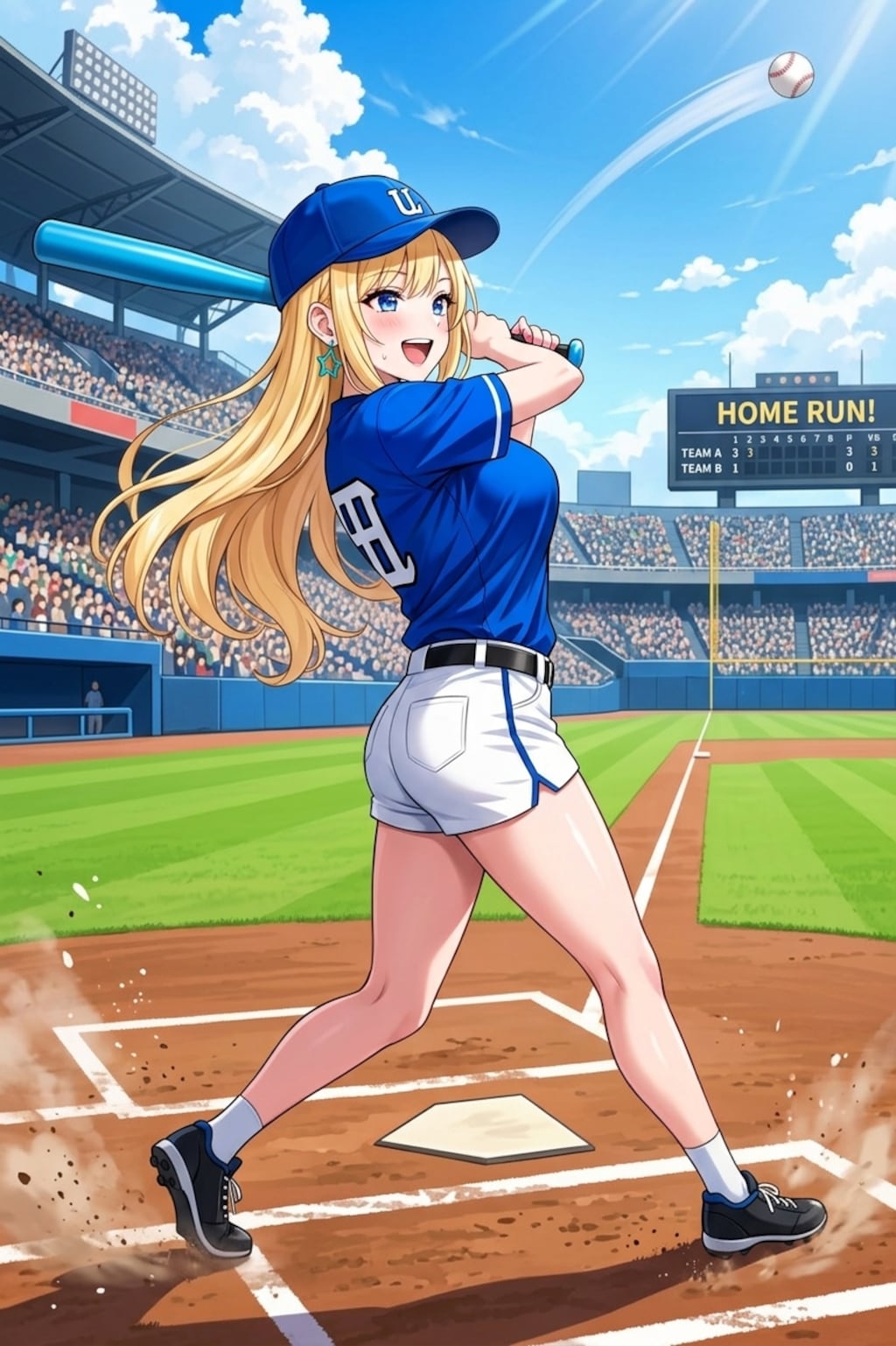 野球するナミちゃん