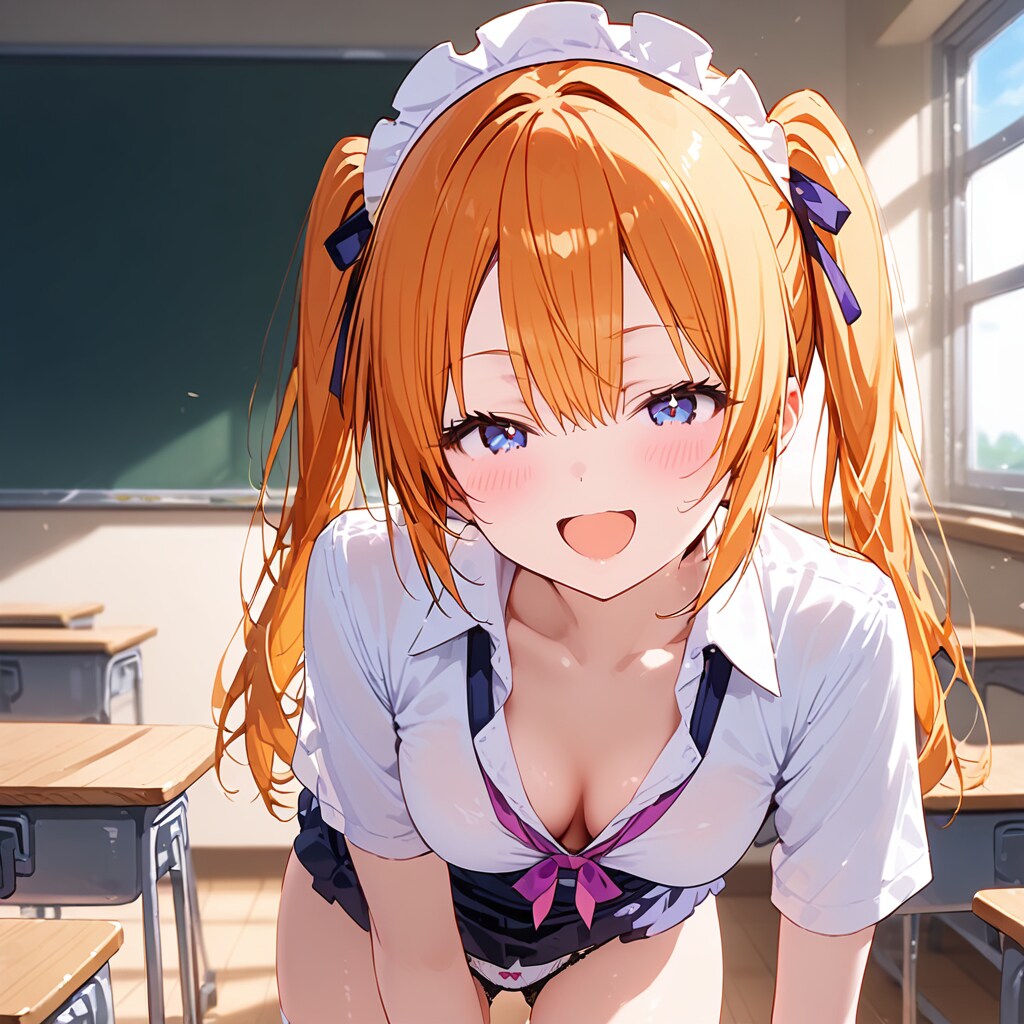 谷間とパンチラの2連続