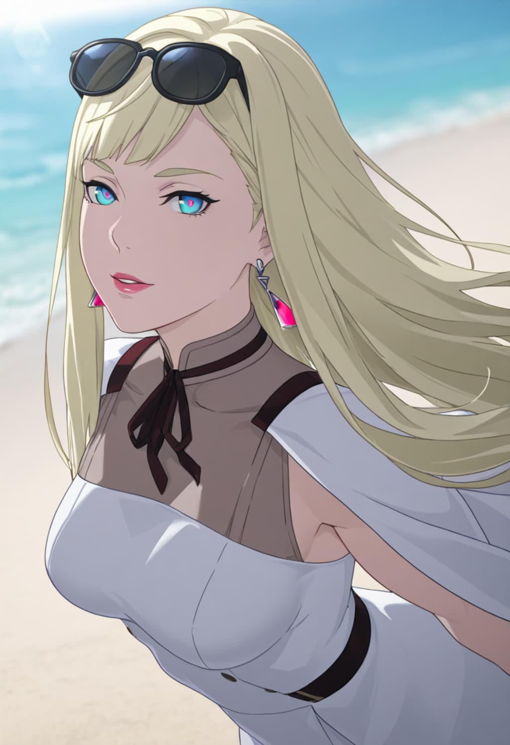 ギギがビーチにて