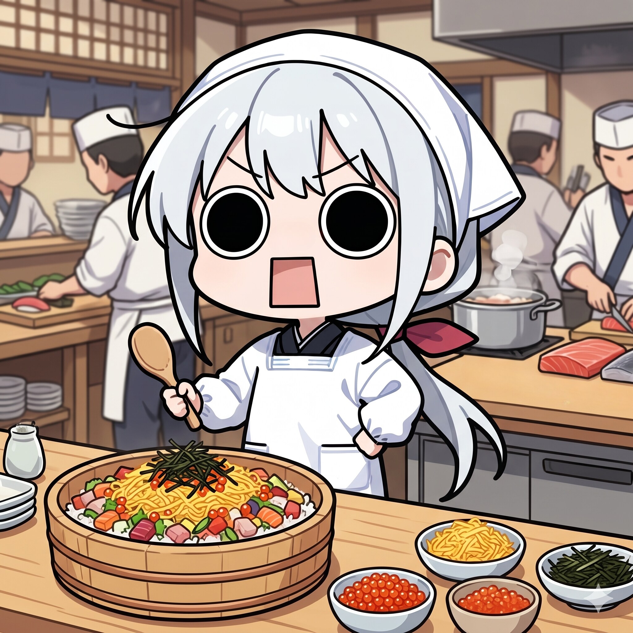 ちらし寿司を作るえらいこっちゃ嬢