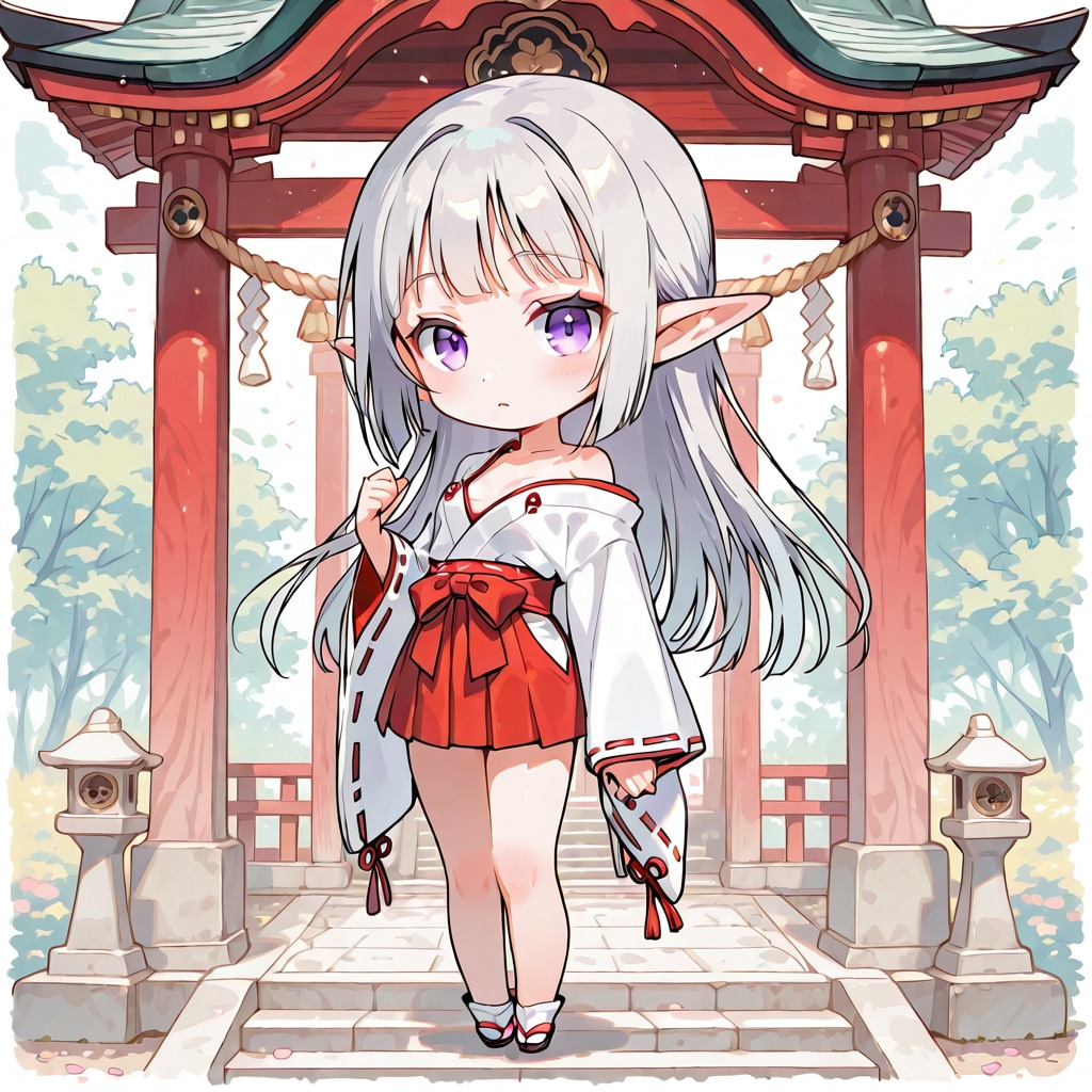 デフォルメ巫女 | の人気AIイラスト・グラビア