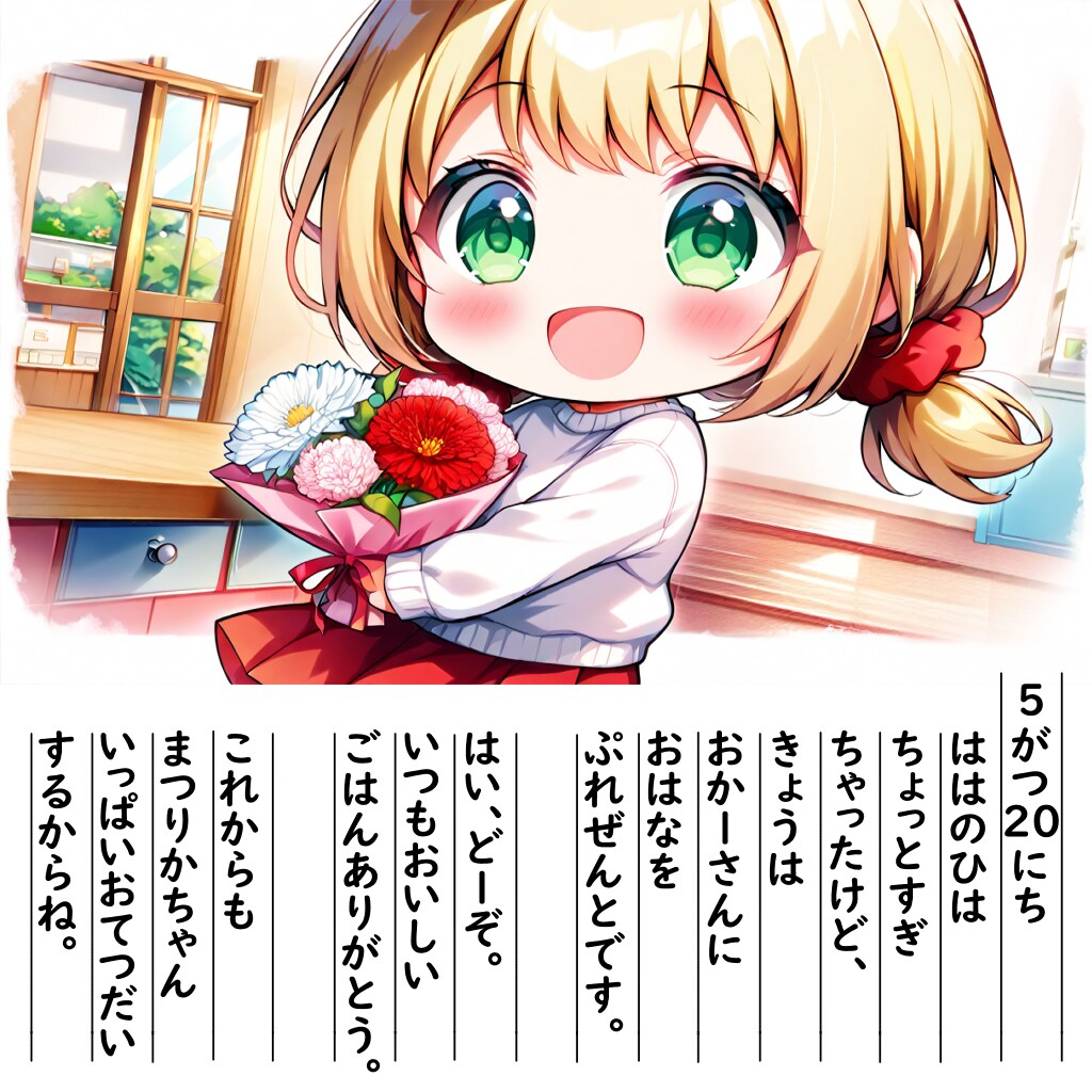 【絵日記】おはなぷれぜんとです