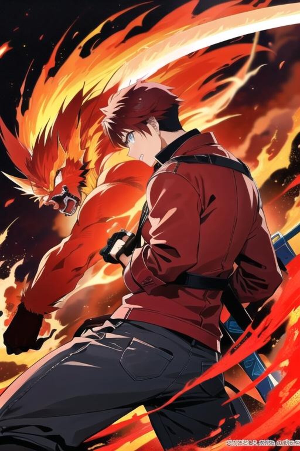 炎の化身と勝負