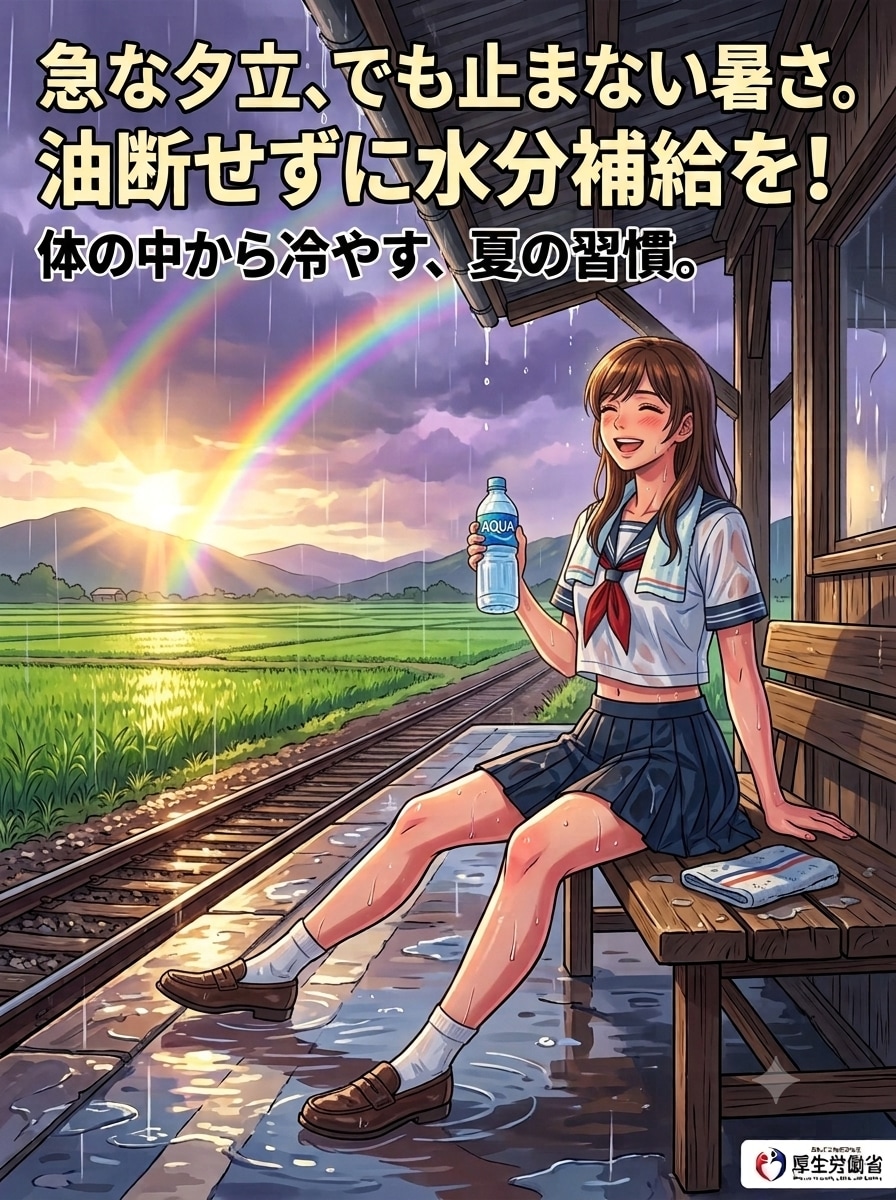 皆さん、今日もしっかり水分補給してね！15