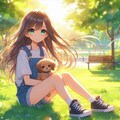 子犬と女の子🐾 4枚目