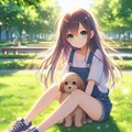 子犬と女の子🐾 3枚目